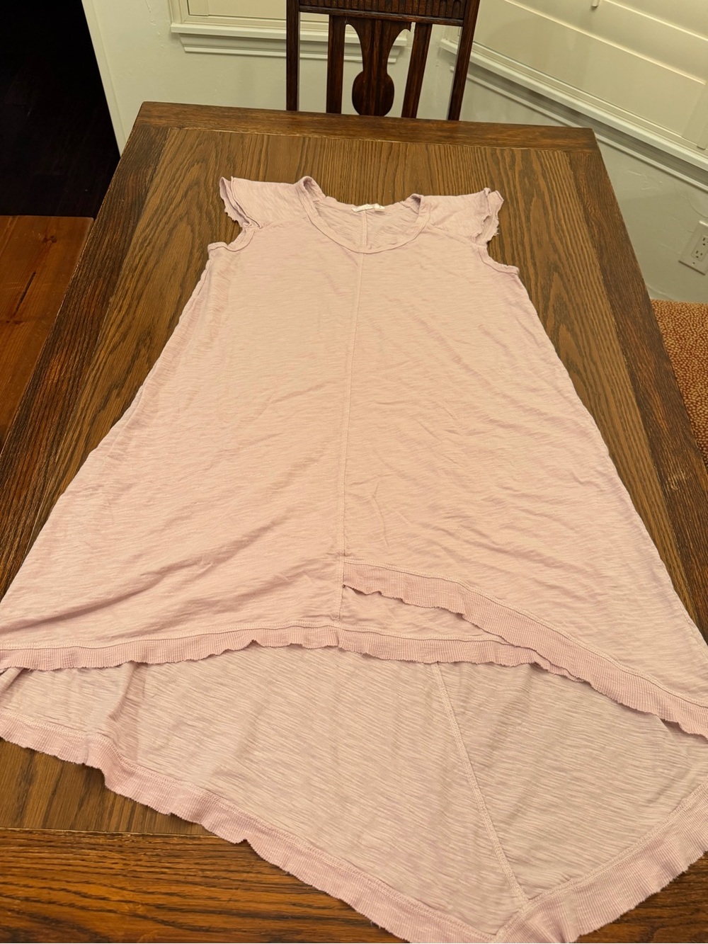 Wilt Soft Pink High-Low Ruffle Sleeve Dress